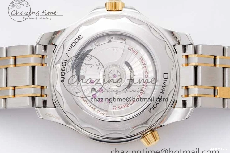 0522 ZeroBulk Seamaster Diver 300M SS YG Blue Ceramic Bezel JVSF 1:1 Best Edition Blue Dial on SS YG Bracelet A 7784